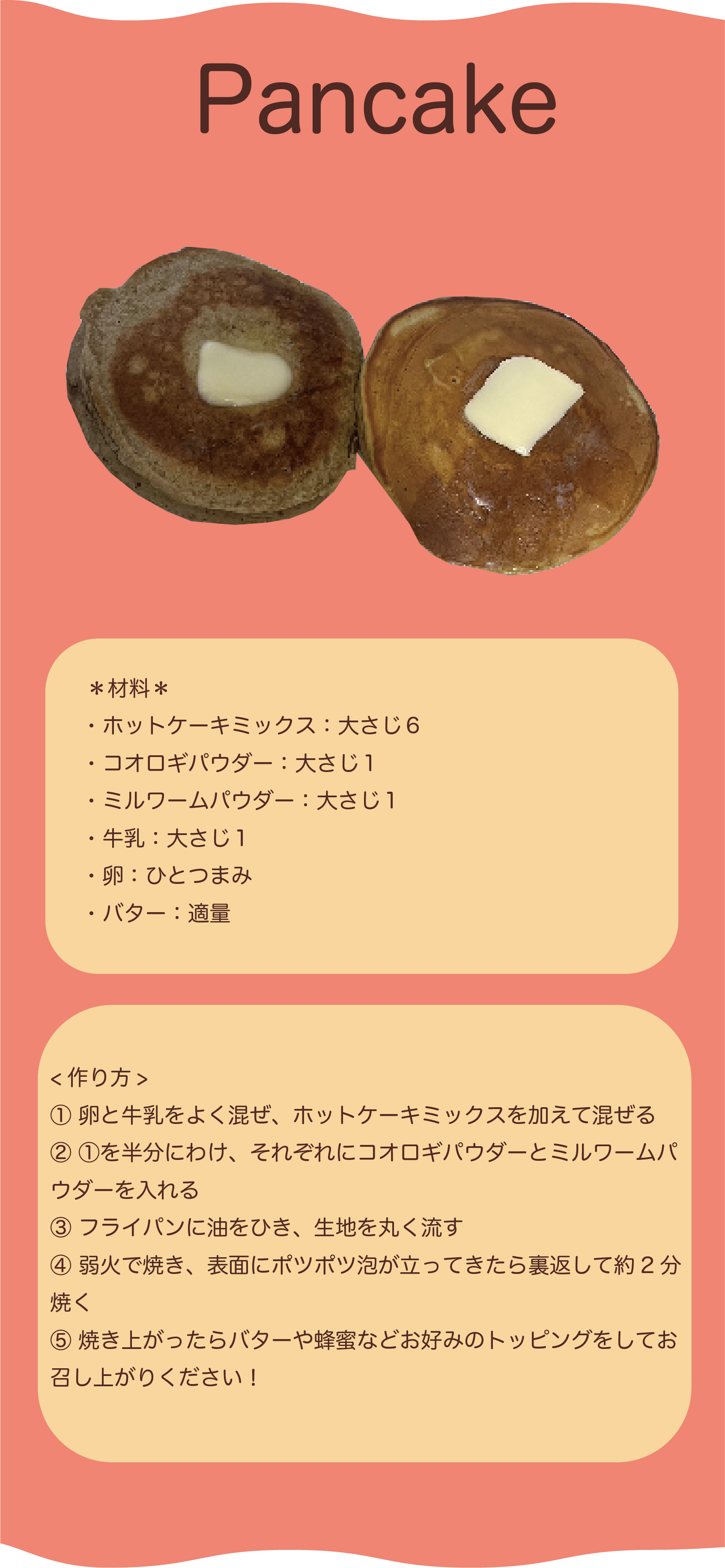 ホットケーキの説明